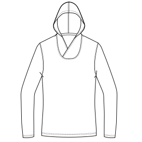 Patron ropa, Fashion sewing pattern, molde confeccion, patronesymoldes.com Hoodie T-Shirt LS 792 MEN T-Shirts